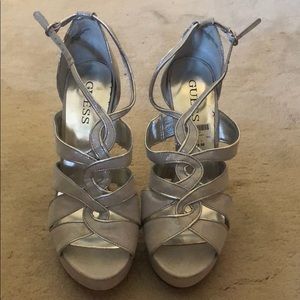 Guess Silver Elegant High Heels Size: 10